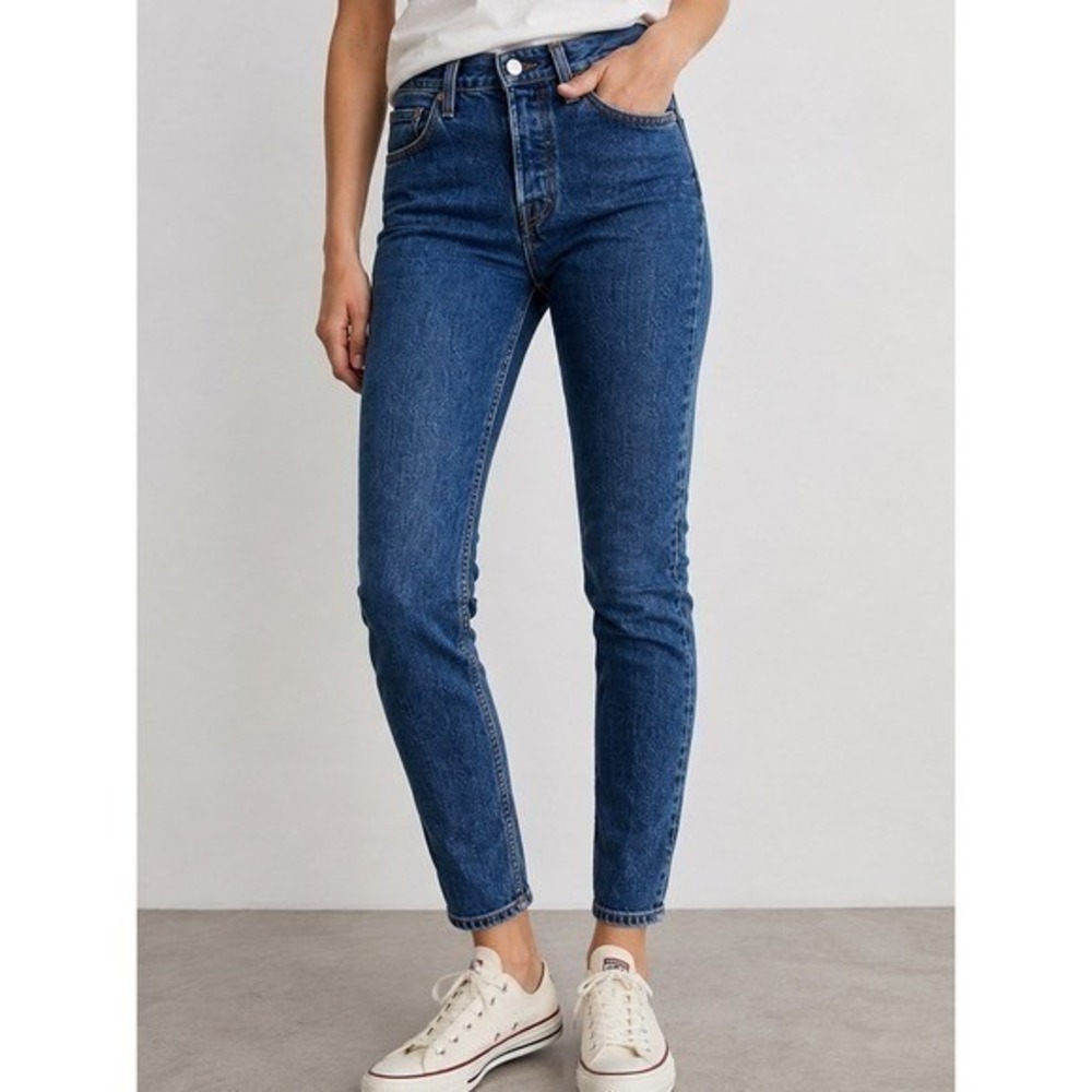 Selvedge Red Line Levis 501 5 Button White Oak Cone Denim Jeans Skinny 30 NWT